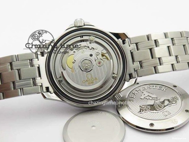 0226 WaterResistant Seamaster 300M SS MK 1:1 Best Edition Blue Dial Blue Ceramic Bezel On SS Bracelet A 8175